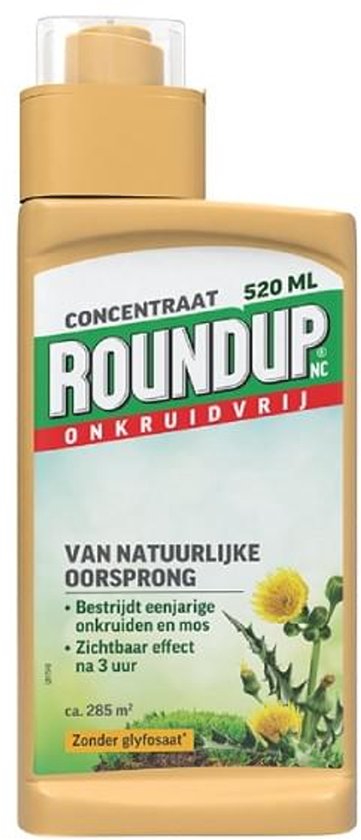 ROUNDUP® Natuurlijk Onkruidvrij Concentraat 520ml - Onkruidverdelger - Van natuurlijke oorsprong - Zonder glyfosaat - Voor ca. 285m² van Merkloos	