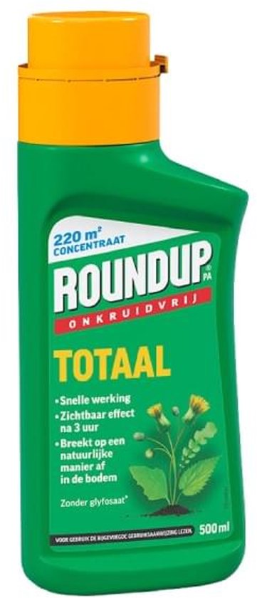 Roundup PA Totaal Onkruidvrij Concentraat (500ml) - Krachtige Onkruidverdelger - Met gratis cheatsheet