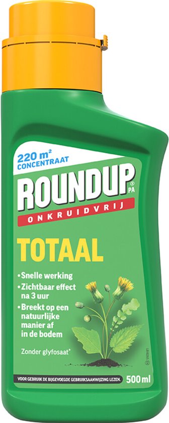 Roundup Totaal Onkruidvrij Concentraat - 500ml voor 220m² - Onkruidverdelger concentraat - Onkruidverwijderaars zonder glyfosaat van Merkloos	