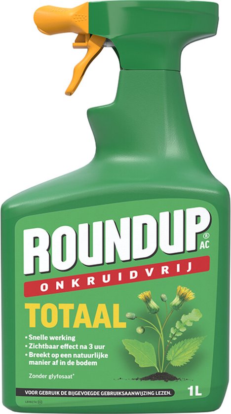 Roundup Totaal Onkruidvrij Kant en Klaar Spray - 1L voor 10m² - Onkruidverdelger - Onkruidverwijderaars zonder glyfosaat van Merkloos	