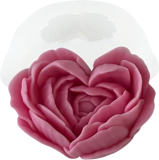 Rozen Kaarsenvormen - Hart Vorm - Rose Bloem Vorm - Valentijnsdag Hars Gips Siliconen Vormen Voor Kaarsen - Woondecoratie - Vorm Kaarsen Maken - Aromatherapie Kaarsen - Gips Klei Handwerk van Merkloos	