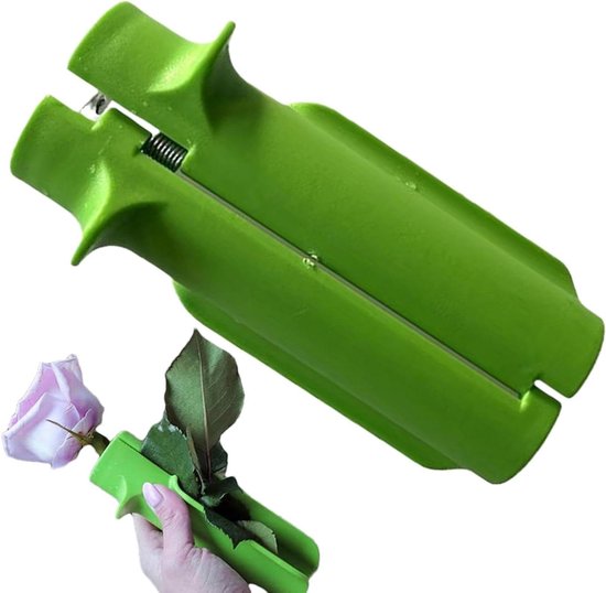 Rozen Ontdoorner - Bloemensteel Schoonmaker - Bloemen Voorbereiden - Ergonomische Grip - 15.2 cm - Groen