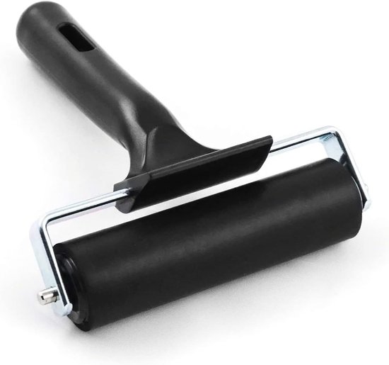Rubber Roller voor Printing - Rubber Rollers - Glue Roller - Ink Color Block - Roller Print - Art Craft Oil Painting Tools - Rubber Roller voor Block Printing en Crafts - Zwart - 10 cm van Hztyyier