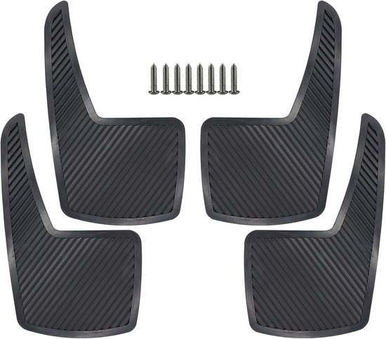 Rubber Universele Auto Spatlappen - 4 Stks Heavy Duty Splash Guards Voor Achter Volledige Set Racing Rally Off Road 21x36 cm van Merkloos	