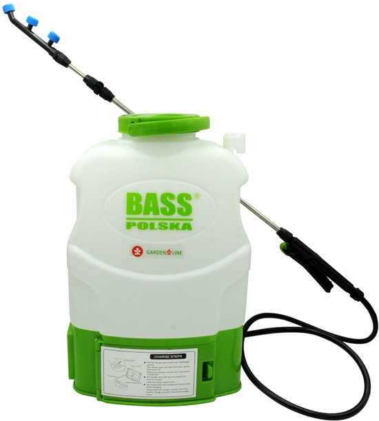 Rugspuit, batterij-aangedreven, 16 l, elektrisch