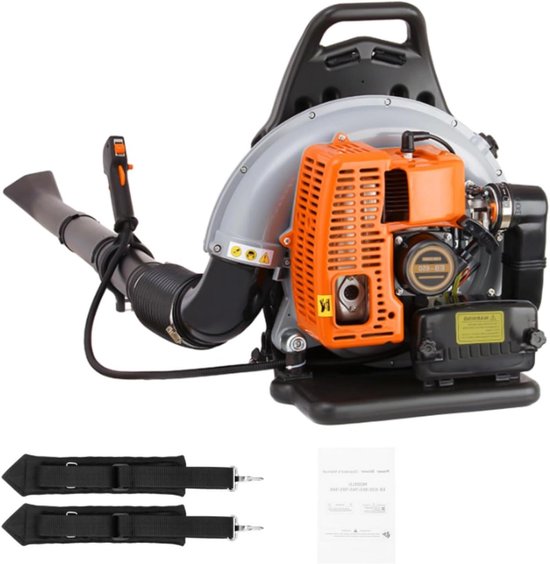 Rugzak Bladblazer - Krachtige Blower - Tuin Onderhoud - 63CC 2 Takt Motor - 1.8L Tank - Blauw