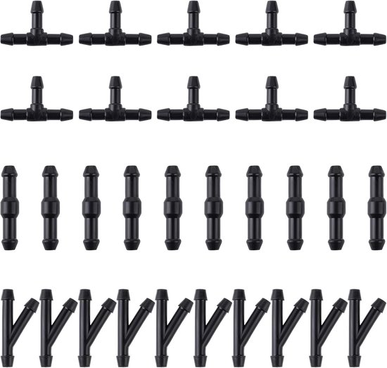 Ruitenwissers - slangverbinder - 30 stuks - 2-weg + 3-weg I/T/Y - 3 type waterwaspijpadapter - auto - ruitensproeier - slangset - buisverbinders voor universele autosproeiers van Merkloos	