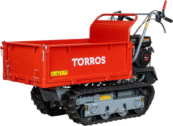 Rupsdumper vlakke kipbak 600kg 6,5pk 3+1R snelheden Torros MRP600H