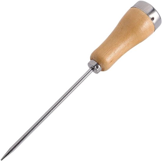 RVS IJsbijl van 21,5 cm met Houten Handgreep, Ideaal voor IJsbreken, Kamperen en Barbecueën