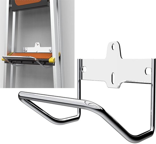 RVS-muurbeugel voor garageladders, multifunctioneel ladderrek, geschikt voor garagetuinen. van Merkloos	