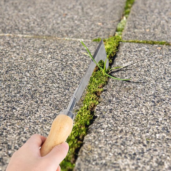 RVS Onkruidbestrijders met Houten Handvat - Verwijder Onkruid, Plant Groenten en Snijd Bloemen van Merkloos	