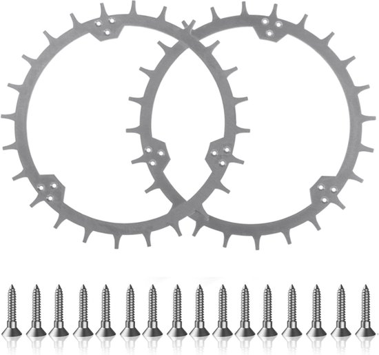 RVS spikes voor gazon-/robotmaaiers - geschikt voor Husqvarna Automower 330/420/430/440/435X/550 & XAutomower 435X & AWDAutomower 450X - Zorgvuldig ontbraamd van Merkloos	