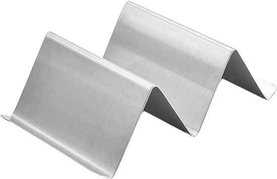 RVS Taco Houder Stand - Taco Houders voor 2 Taco's - Taco Rack Plate Shells - Oven, Grill en Vaatwasmachinebestendig van Merkloos	