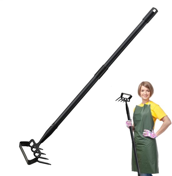 RVS Tuinschoffelhark met Verstelbare Handgreep