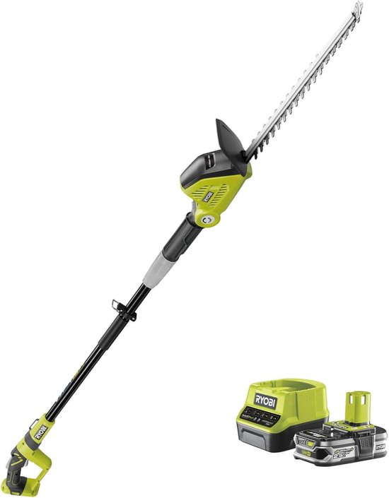 Ryobi draadloze telescopische heggenschaarset met accu + lader OPT1845 ONE+ 18 V heggenschaar complete set van Merkloos	