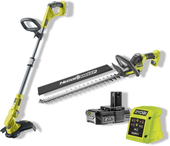 Ryobi - Heggenschaar en 30cm Grastrimmer Combokit (incl. 1x 2.0Ah e... van Merkloos	