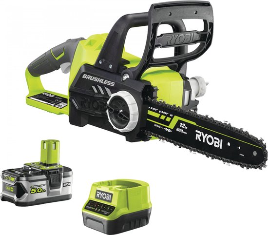 Ryobi RCS18X3050F 18V Li-ion accu kettingzaag set (1x 5.0Ah) - 30cm - koolborstelloos - 5133003830 van Merkloos	