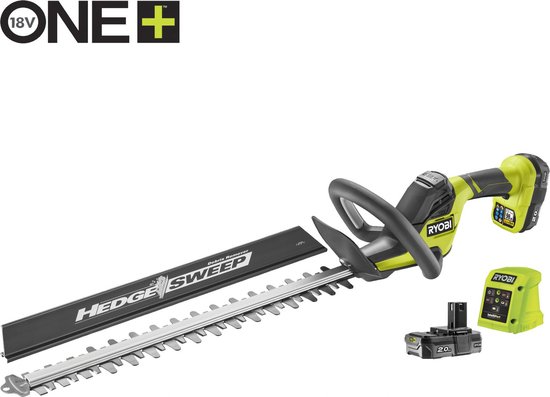 Ryobi RY18HT45A-120 One+ 18V Accu Heggenschaar set 2.0Ah - 45cm van Merkloos	