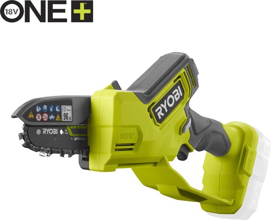 Ryobi RY18PSX10A-0 One+ 18V Brushless Li-ion Accu Snoeizaag body - 10cm van RYOBI