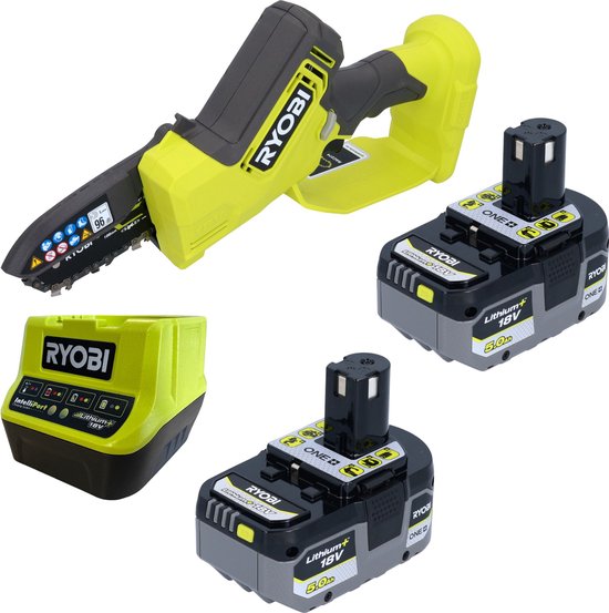 RYOBI RY18PSX10A accu takzaag 18 V 10 cm borstelloos + 2x accu 5,0 Ah + oplader
