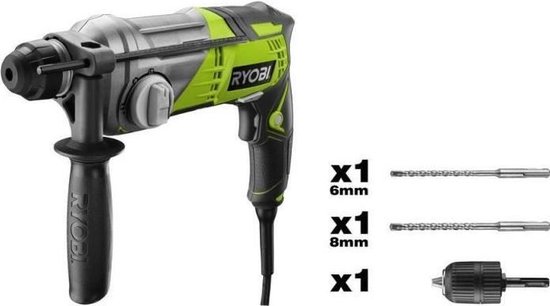 RYOBI SDS + 680 Watts + 2 boren van RYOBI