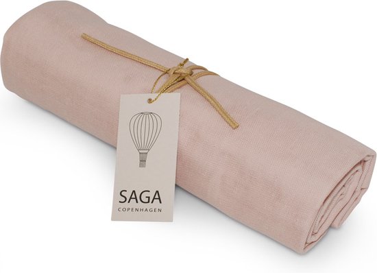 Saga Copenhagen | Swaddle / Hydrofiele Doek Hula | 100 x 100 cm | 100% bio katoen | Misty Rose van SAGA