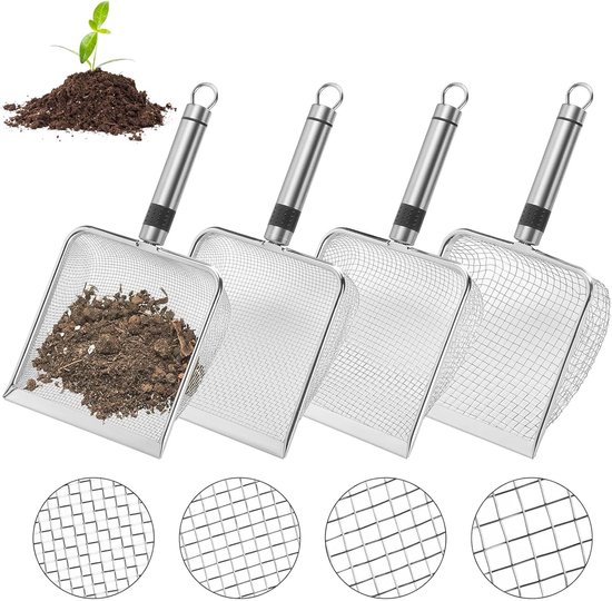 Sand Sieve Shovel - Sand Sieve - Gartenfilter - Grondschop voor Tuin - Tuinzeef voor Bodem - Tuinzeef - Metaal van Merkloos	