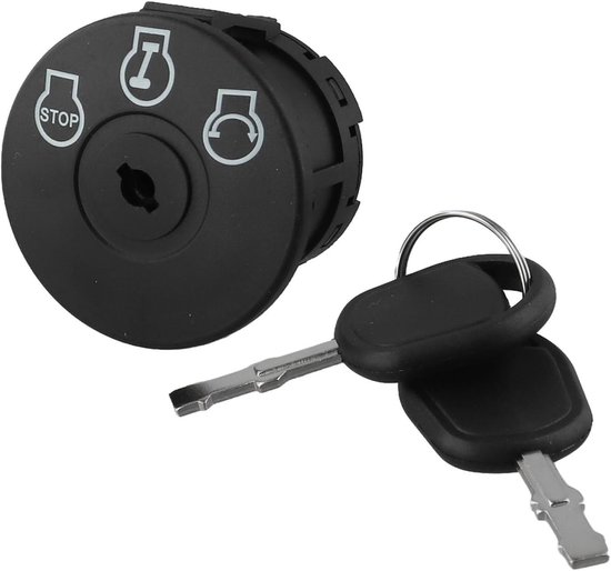Schakelmechanisme Rijmaaier - Contactslot - Starten Stoppen - Inclusief Sleutel - 8 x 6 x 6 cm - Zilver