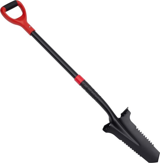 Schep met wortelzaag voor wortels tot 3 cm - 195 mm werkbreedte ergonomische D-handgreep voor tuin bouw en landschapsonderhoud wortelspade wortelverwijderaar van Kreator