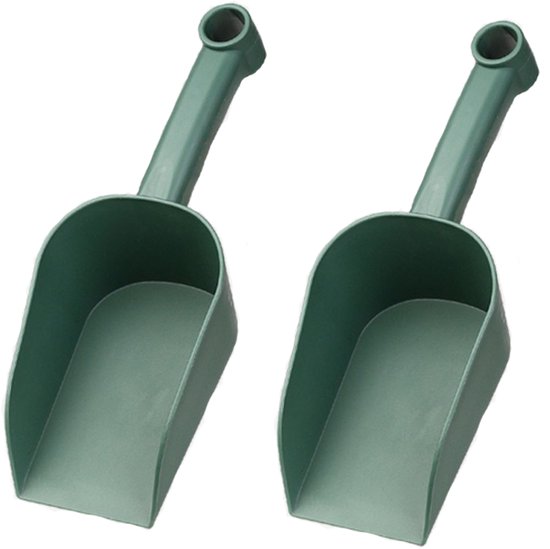 Schep-spade-tuinschep-twee tuinspades -2-delige tuinspade - tuinspade - tuinhandspade - draagbare tuinschep en tuinieren, planten, graafspade - groen - 23x5,5x10cm van Merkloos	