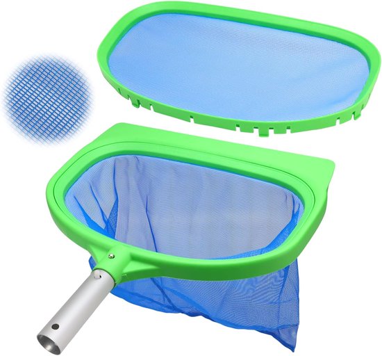schepnet skimmer net, (zonder telescoopstang) zwembadschepnet - Vijvernet fijn, Pool Casher fijnmazig zeef, stabiel reinigingsnet voor bladschepnet, zwembad, vijver, algen, whirlpool
