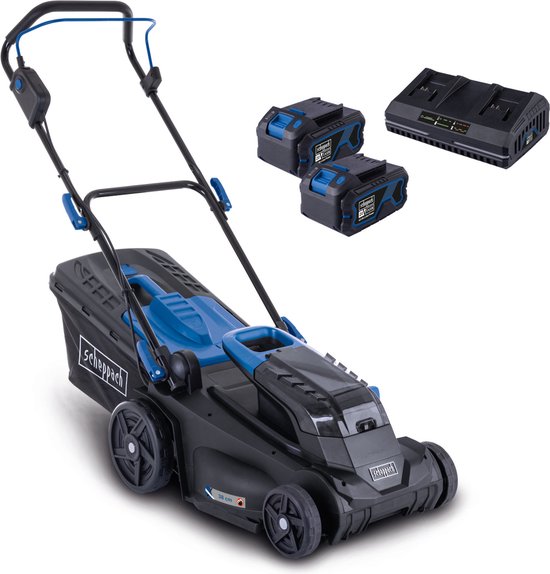 Scheppach Accu Grasmaaier Set BC-MP380-X - Inclusief 2 x 20V Accu's en Acculader van Scheppach