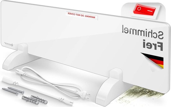 Schimmelverwarmer - Muurverwarming - Vochtige Muren Drogen - Infrarood Technologie - 50W - Wit