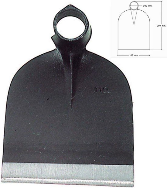 Schoffel kop - Tuin schoffel - Onkruid wieden - Gesmede kwaliteit - 192/1000 gram - Veelkleurig