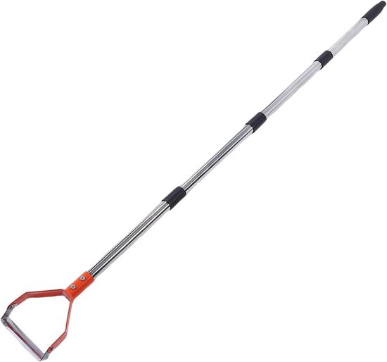 Schoffel met Lange Handgreep - Wiedschoffel Tuingereedschap - Onkruid Wieden - Verstelbare Lengte - 54-63 Inch - Zilver