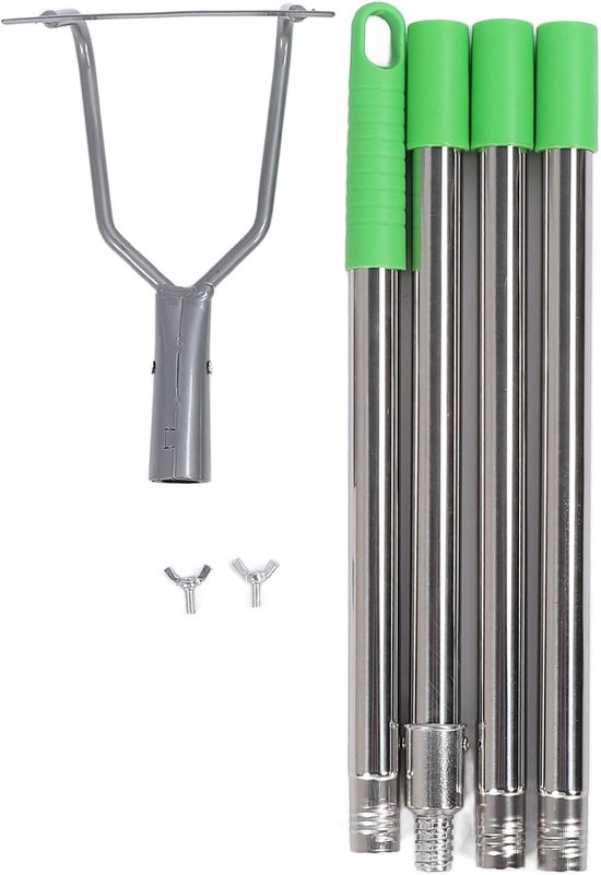 Schoffel met Lange Steel - Onkruidsteker Tuingereedschap - Onkruid Verwijderen - Hol Ontwerp Roestvrij Staal - Verstelbaar tot 1.7m - Zilver van Schöffel.