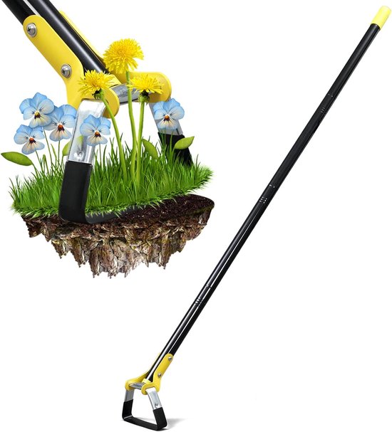 Schoffel Tuingereedschap - Heggen schoffel - Onkruid wieden - Verstelbare steel - Tot 183 cm - Zilverkleurig