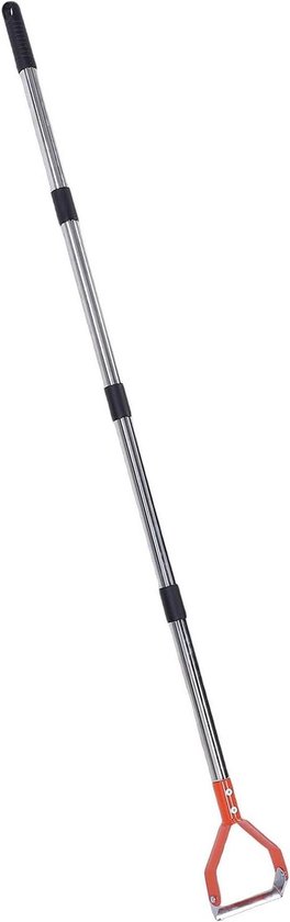 Schoffel Tuingereedschap - Wiedgereedschap Handmatig - Onkruid Verwijderen - Verstelbare Lange Steel - 161 cm - Oranje