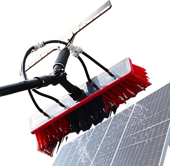 Schoonmaak Set - Telescoopsteel Glasbewassing - Zonnepanelen Reinigen - Carbon Fiber Steel - 3.6 Meter - Zwart