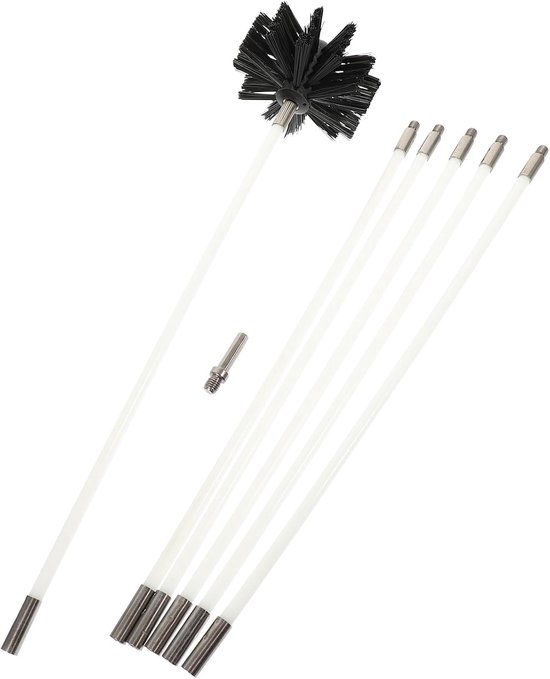 Schoorsteenborstel met Lange Steel Nylon Borstelkop Reinigen van Schoorstenen Drogerkanalen Ventilatieroosters Geschikt voor Baksteen Eenvoudig Te Gebruiken