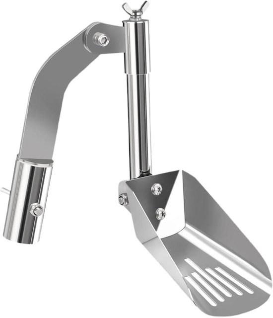 Schop Gereedschap - Tuinaccessoire - Dakgoot Reinigen - Telescopische Handgreep - 9 x 10 cm - Zilverkleurig