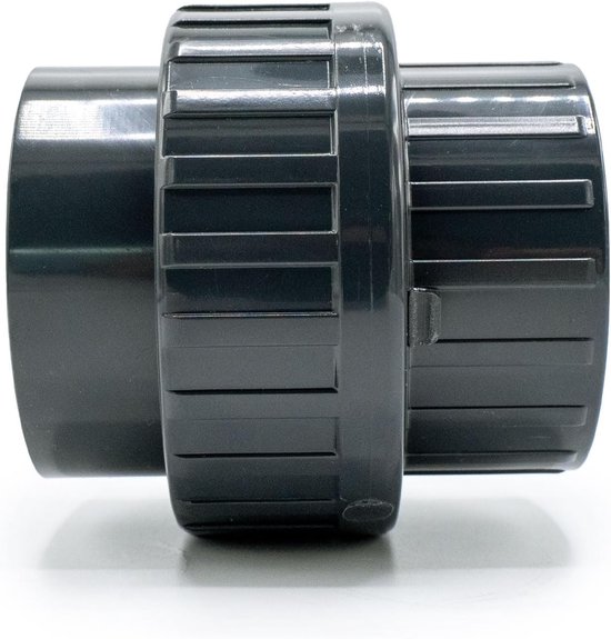 schroefkoppeling loskoppelbaar I 63 mm 2x lijmmof 2 inch I met wartelmoer en afdichtring I PVC-U fitting voor zwembadleidingen pomp afsluiter flowmeter I bm364