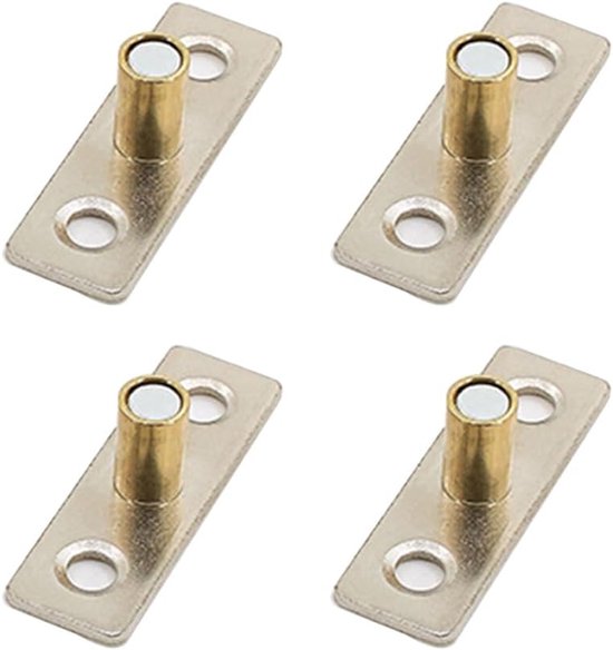 Schuifdeuren Schuur Deur Roller Guide, 4 Stks Metalen Locator Stopper voor Glazen Schuifdeuren Kasten - 8mm Diameter van Merkloos	