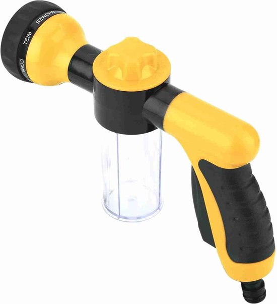 Schuimpistool Hogedrukreiniger Autowaspistool Water Spray Auto Wassen Irrigatie 6M - Geel . van Merkloos	