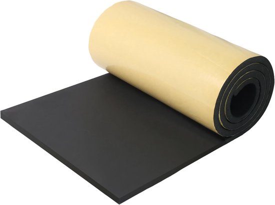 Schuimplaat - zelfklevend - schuimstof - 300 mm x 12 mm x 1,5 m - neopreen - multifunctionele isolatiemat - schuimrol - antislip - isolatie - schokdemping - akoestische mat van Merkloos	