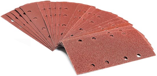 |Schuurboogset | 40 stuks | 93 x 190 mm | elk 10 x korrel 60/80/120/240 | zelfklevend | voor vlakschuurmachines | schuurpapier | schuurpapier