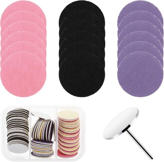 Schuurpapier discs - korrel 80 - 150 - 240 - metaal nagelboor - voetbestanden - vervanging - schuurpapier discs voor dode huid - eelt - nagelriemverwijderaar - manicure - pedicure van Merkloos	