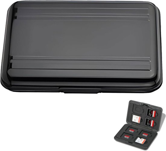 SD kaart houder - geheugenkaart hoes - waterdicht beschermende case voor 8 SD en 8 TF kaarten - dataprotectie tegen schade - draagbare hoes voor geheugenkaarten - SD kaart hoes voor SD kaarten - micro SD van Merkloos	