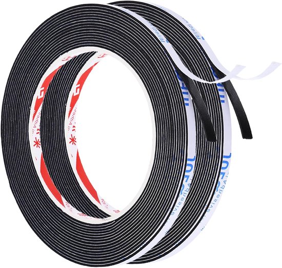 Sealing Foam Tape 5m/16.4ft - 5mm Wide - 1mm Thick - Single Sided Weather Stripping - Door Seal Strip voor Window en Door Isolatie - Zwart van Merkloos	