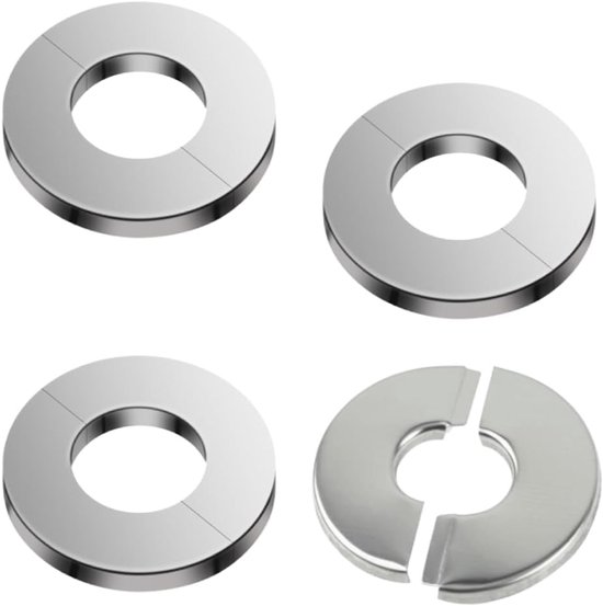 Self Adhesive Wall Split Flanges, Stainless Steel Pipe Cover Round Collar Plate Faucet Rosette for 42mm OD Shower, Kitchen Stove, Toilet Pipes van Quluxe